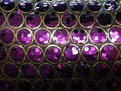 SEQUINS & CIRCLES PURPLE & GOLD CUSHION 30 cm X 60 cm RECTANGE NEW DESIGNER BARGAIN